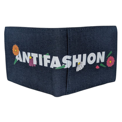 Cartera Azul Mezclilla Flores ANTIFASHION