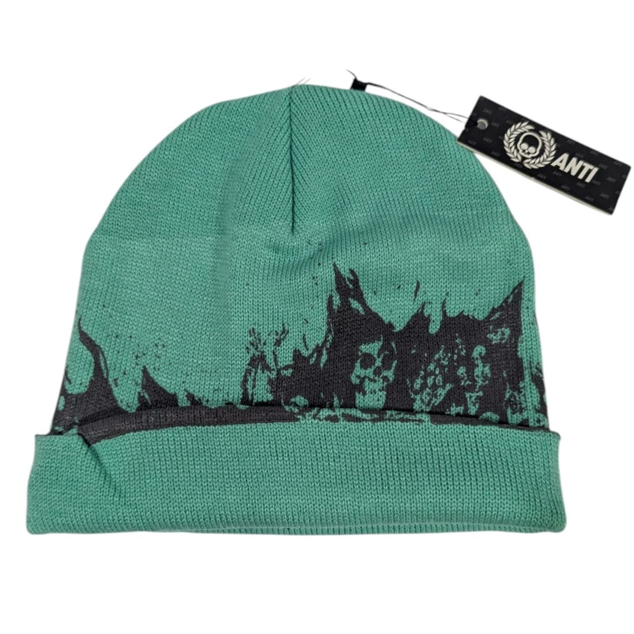 Gorro Verde Esqueletos En Llamas Beanies ANTIFASHION