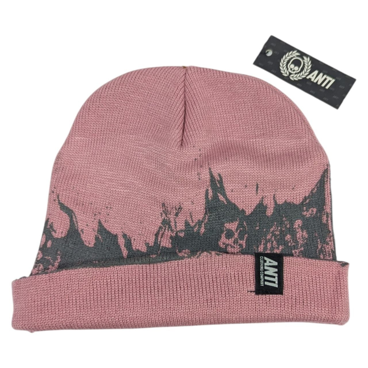 Gorro Rosa Esqueletos En Llamas Beanies ANTIFASHION