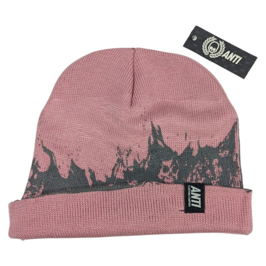 Gorro Rosa Esqueletos En Llamas Beanies ANTIFASHION