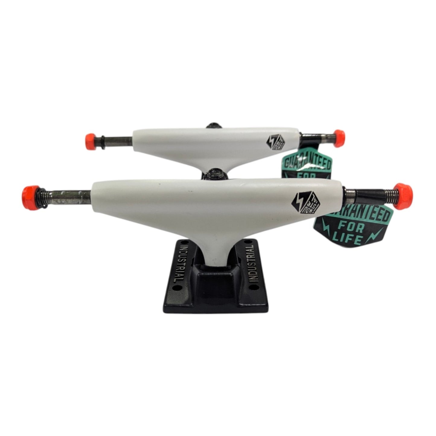 Trucks Blanco/Naranja Industrial Para Skate ANTIFASHION