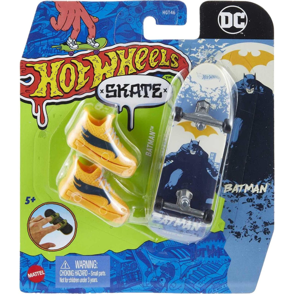 Patineta Para Dedos Con Tenis Batman Finger Board HOT WHEELS