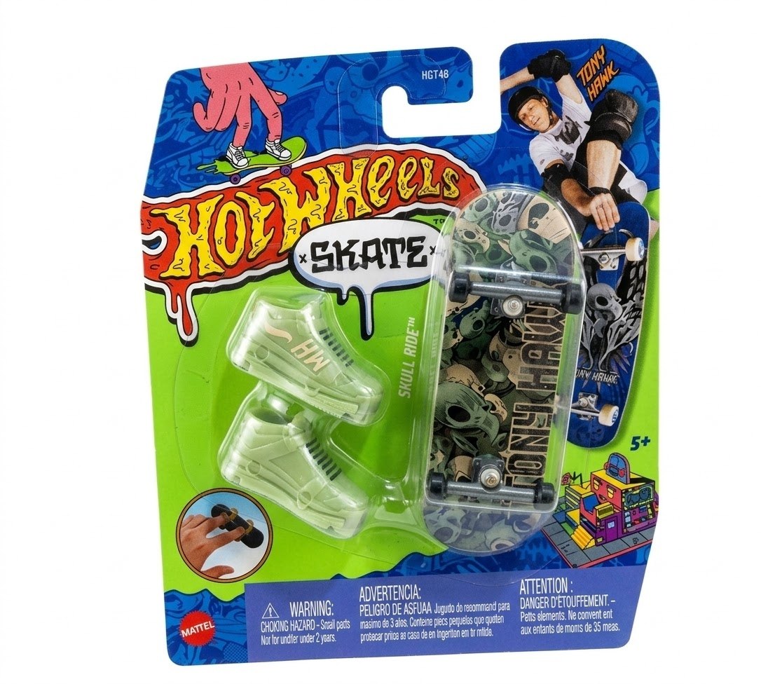 Patineta Para Dedos Con Tenis Skull Ride Finger Board HOT WHEELS