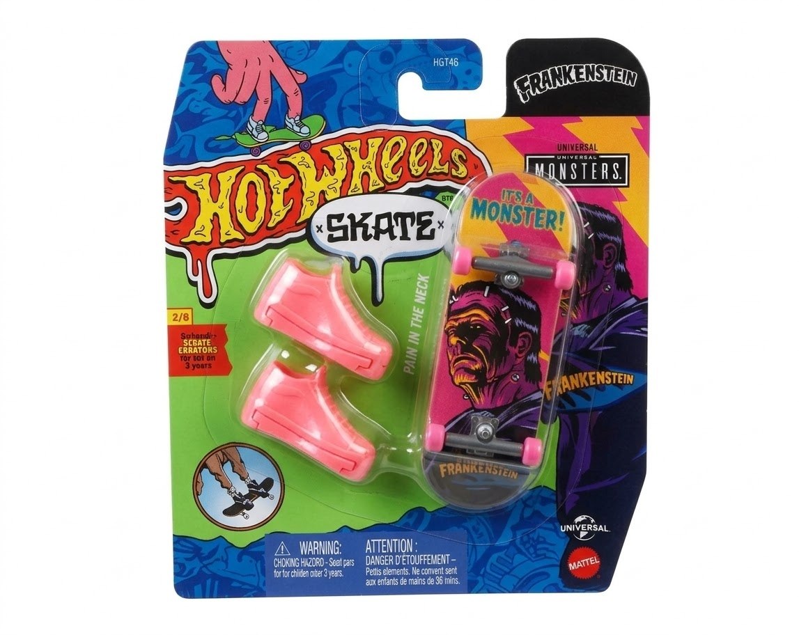 Patineta Para Dedos Con Tenis Frankenstein Finger Board HOT WHEELS