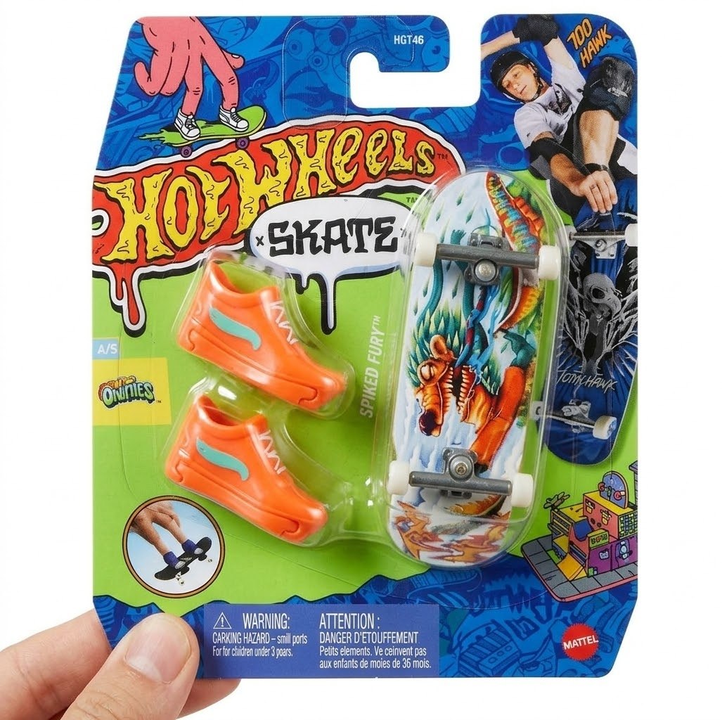 Patineta Para Dedos Con Tenis Spiked Fury Finger Board HOT WHEELS