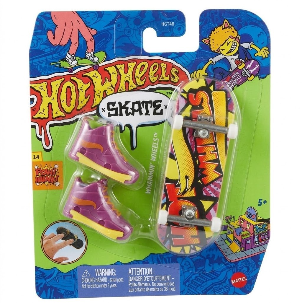 Patineta Para Dedos Con Tenis Whammin' Wheels Finger Board HOT WHEELS