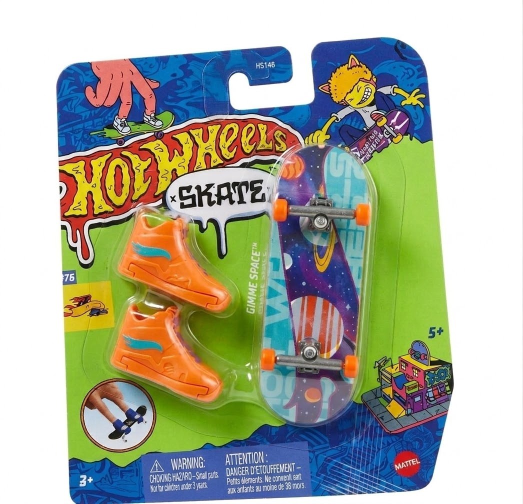 Patineta Para Dedos Con Tenis Gimme Space Finger Board HOT WHEELS