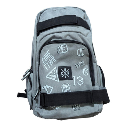 Mochila Skate Gris Graffiti Blanco CORE
