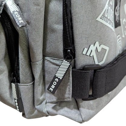 Mochila Skate Gris Graffiti Blanco CORE