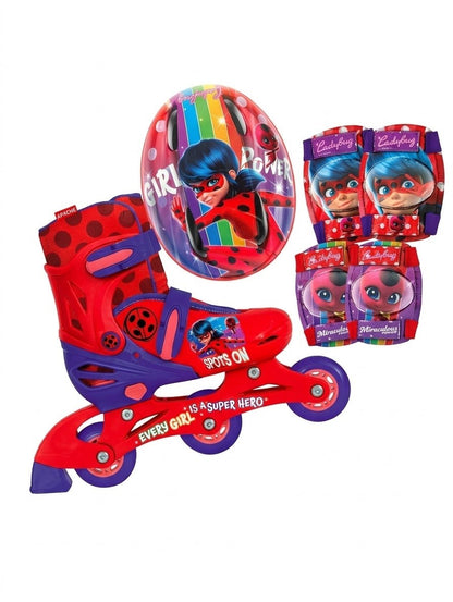 Patines Lady Bug 2 en 1 Ajustables 19-22 MIRACULOUS