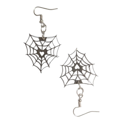 Aretes Telaraña Corazón Acero Inoxidable Aretes Góticos YK2 Alternativas