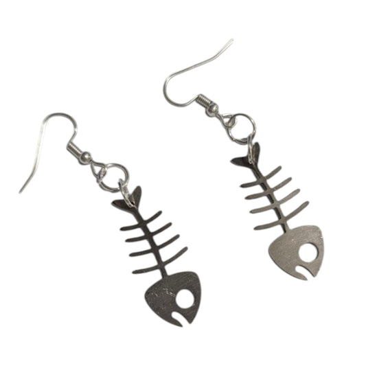 Aretes Esqueleto Pescado Acero Inoxidable Aretes Góticos YK2 Alternativas