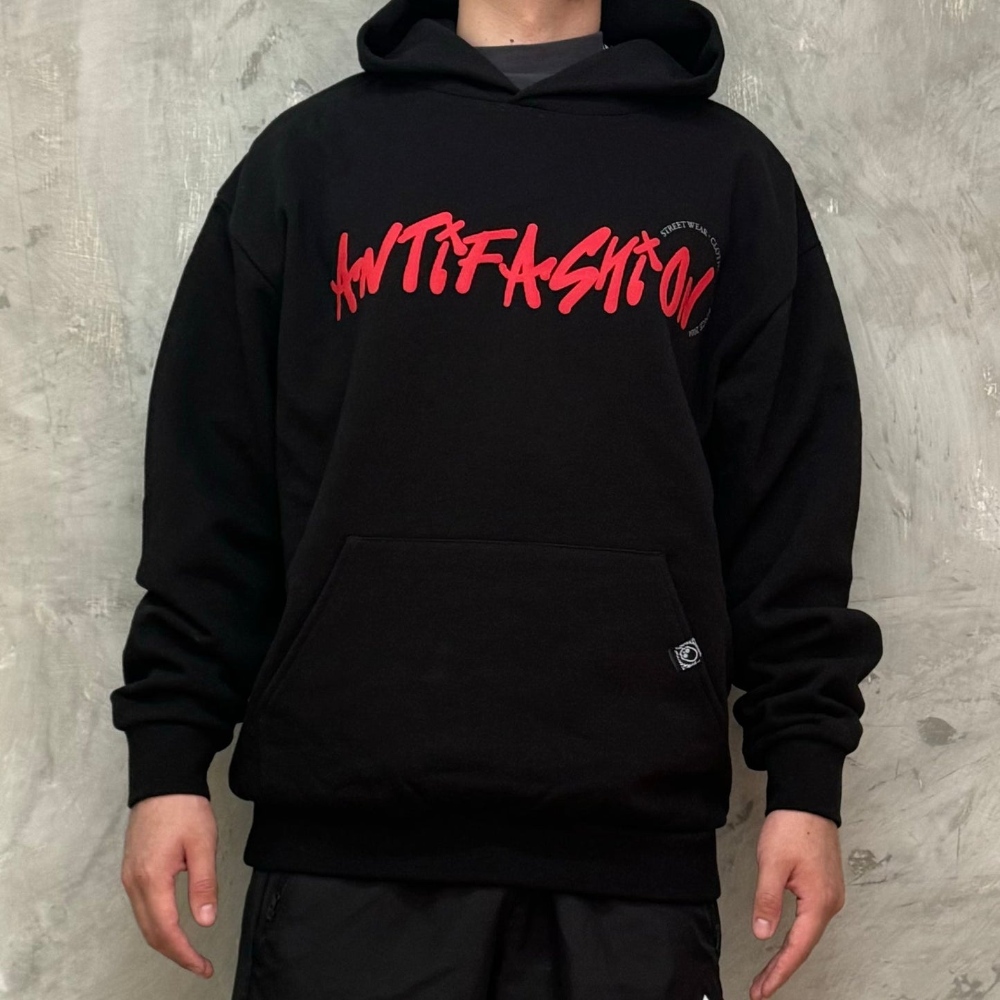Hoodie Negra Melted Calavera Algodon Pesado ANTIFASHION