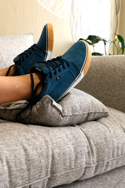 Tenis Gamuza Azul Smith High CORE