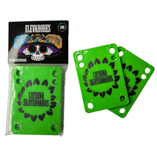 Elevadores Verdes Para Skate 3mm CATRINA