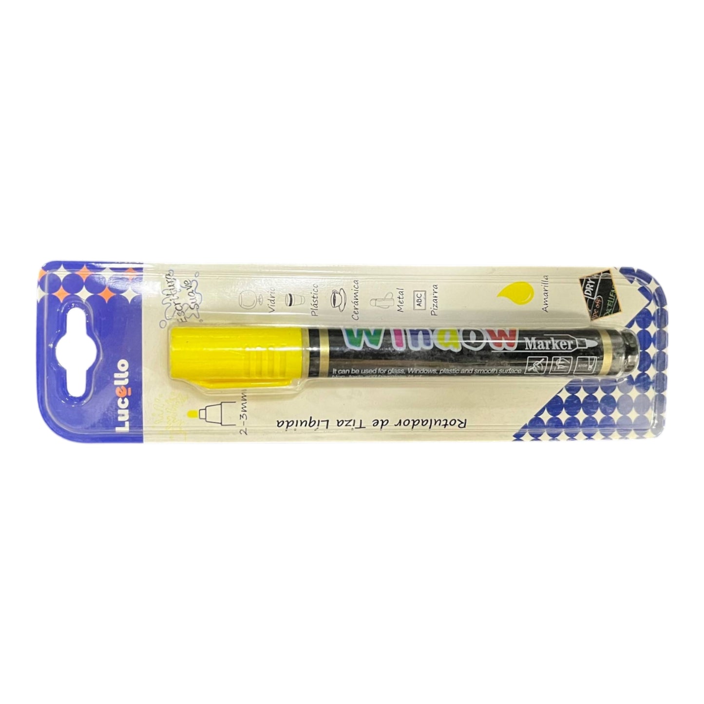 Marcador Amarillo Neon Chorreador LUCELLO