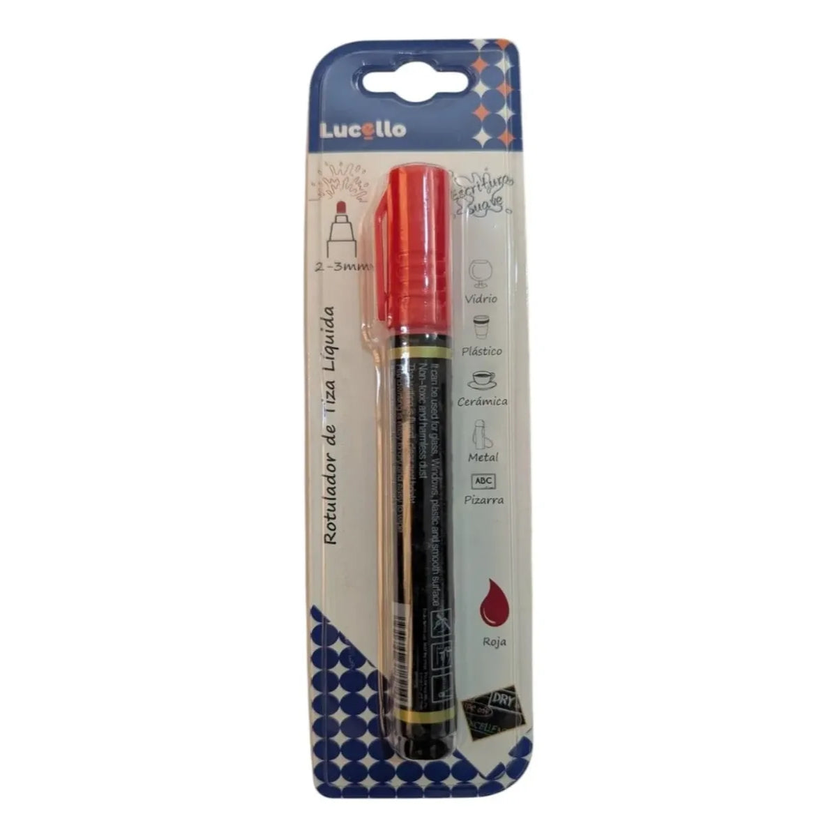 Marcador Rojo Neon Chorreador LUCELLO