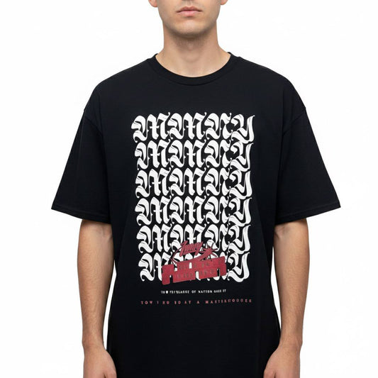 Camiseta Negra Letras Cholo MOMONEY