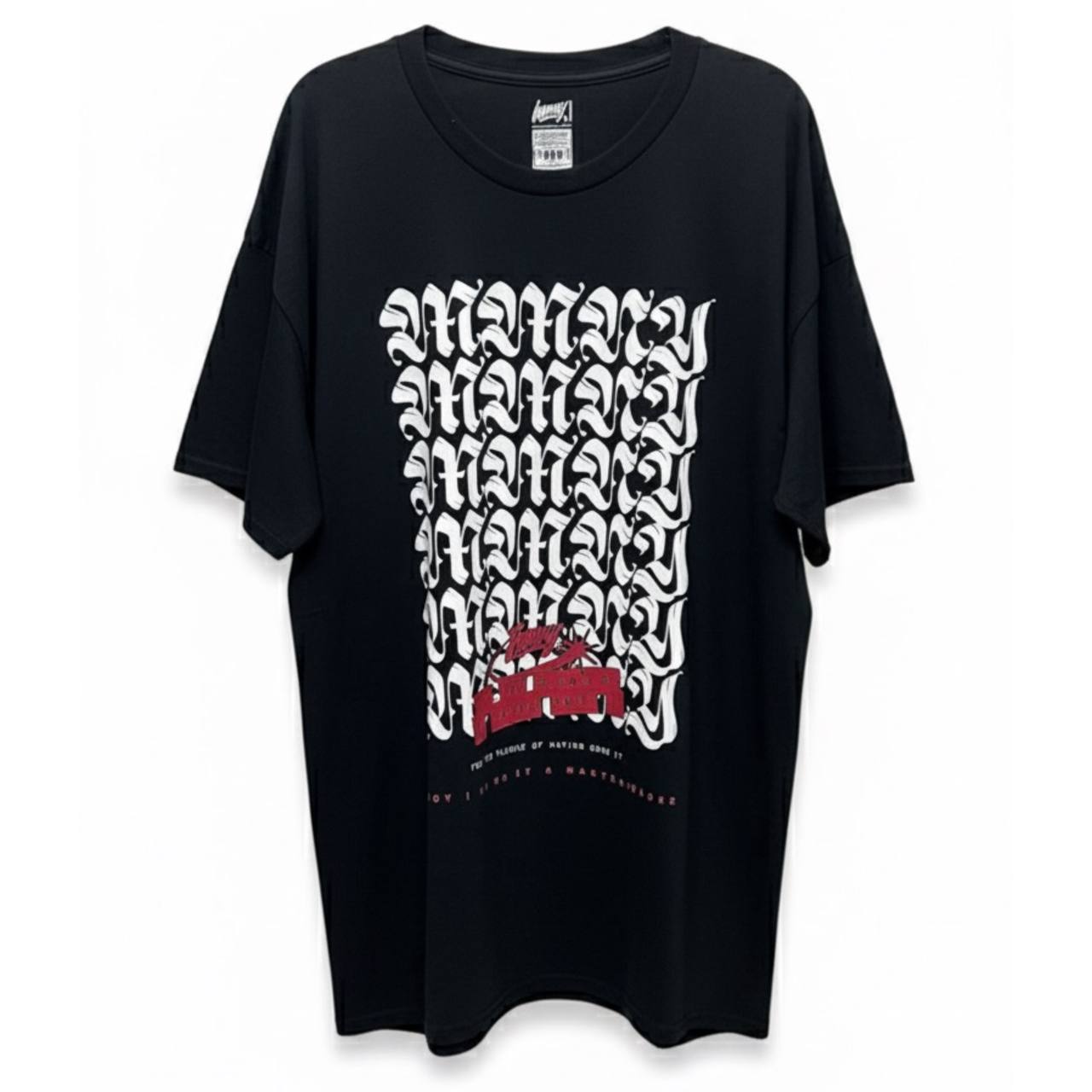 Camiseta Negra Letras Cholo MOMONEY