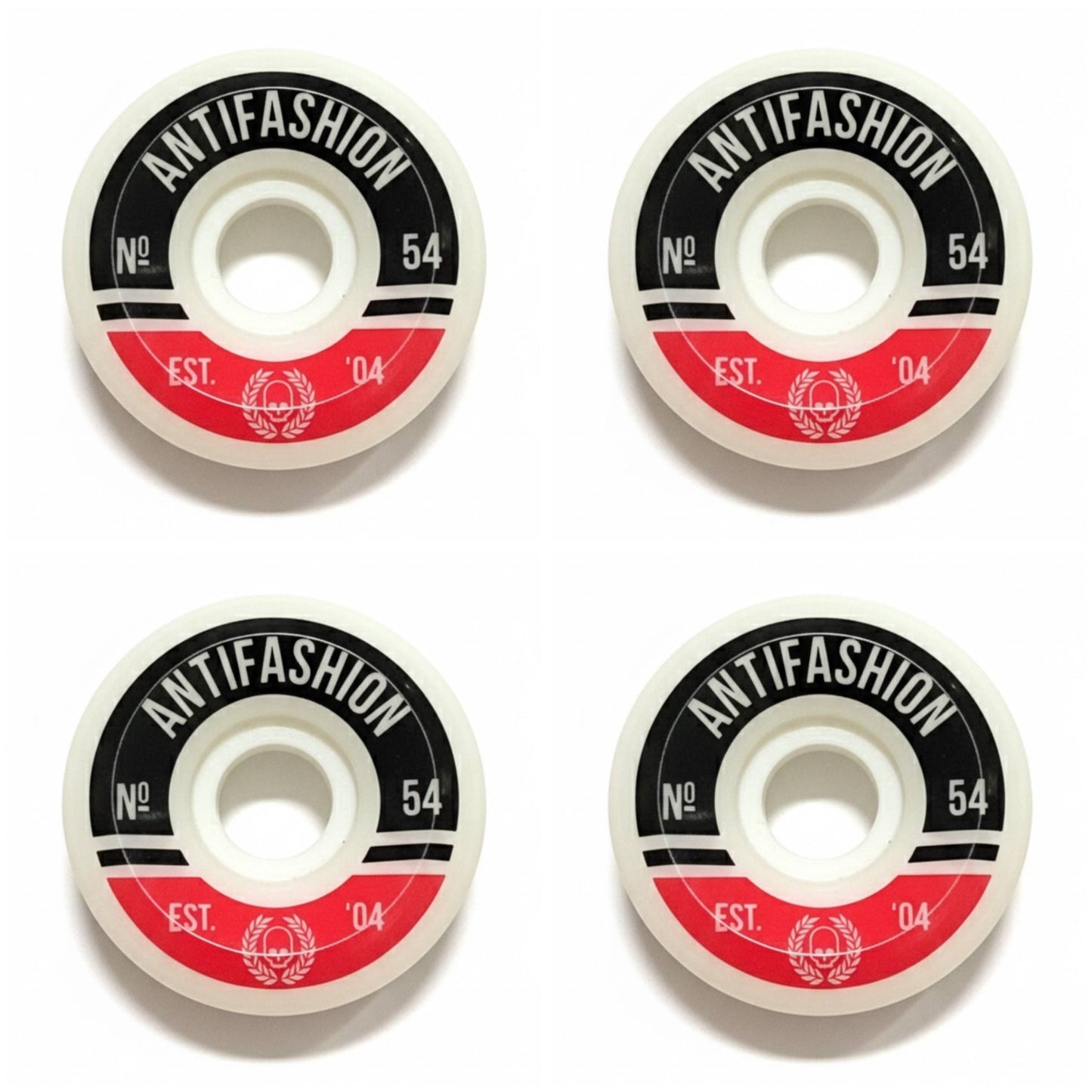 Rojo Negro Ruedas Skate Conicas 56mm ANTIFASHION
