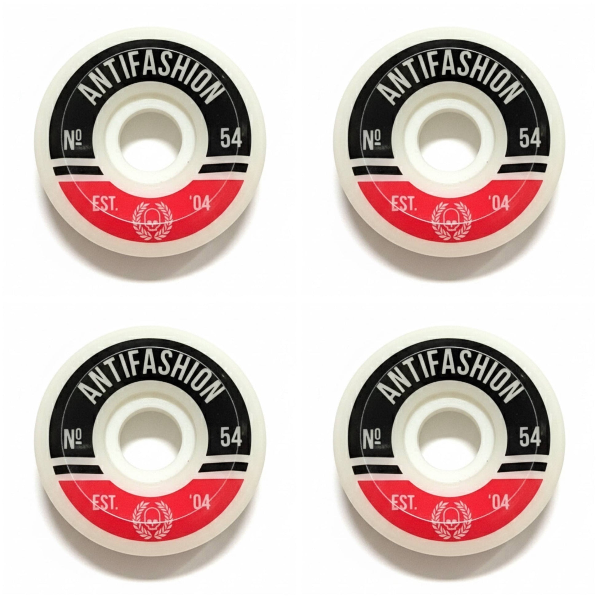 Rojo Negro Ruedas Skate Conicas 56mm ANTIFASHION