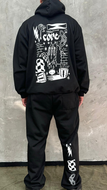 Hoodie Negra Garbesh CORE