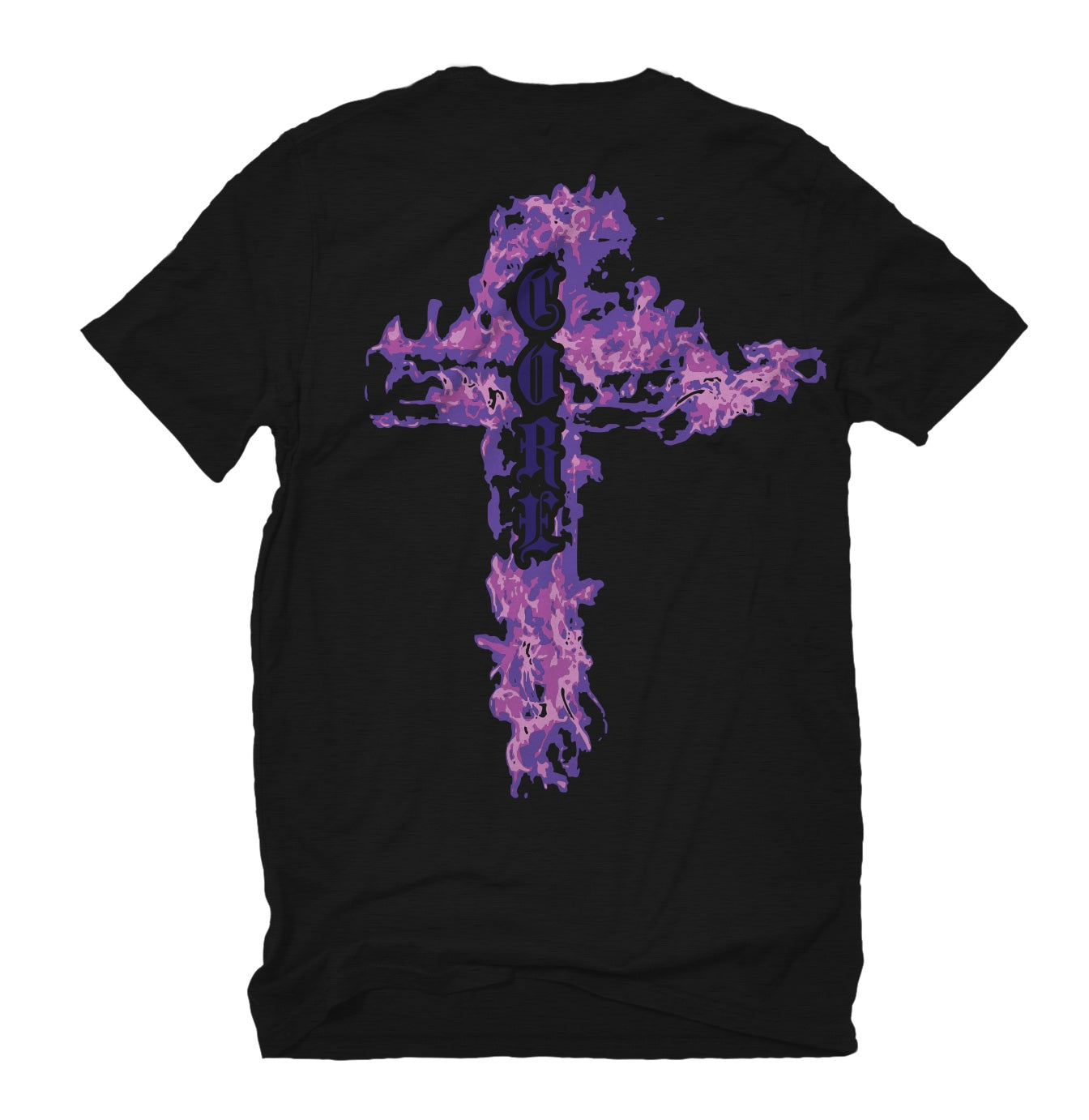 Playera Oversized Cruz Morada CORE