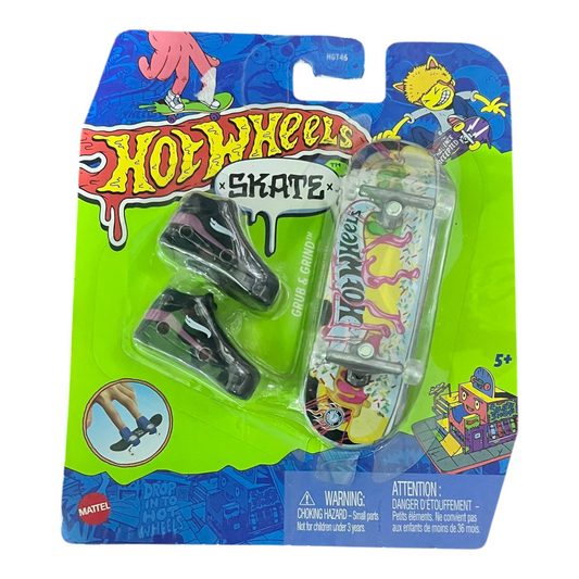 Patineta Para Dedos Con Tenis Negro Morado Finger Board HOT WHEELS