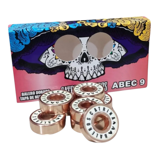 Set Baleros Rosas Abec 9 Skate CATRINA