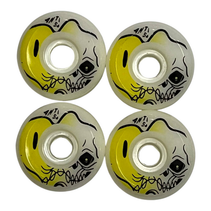 Set Ruedas Happy Skull Skate Conicas 56mm ANTIFASHION