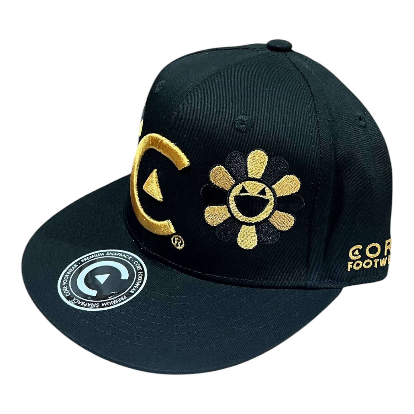 Gorra Negra Flores CORE