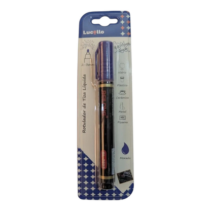 Marcador Morado Neon Chorreador LUCELLO