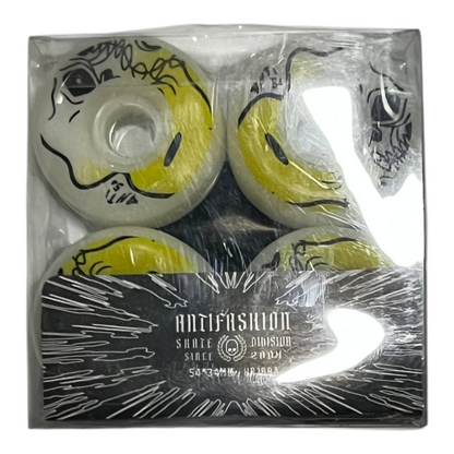 Set Ruedas Happy Skull Skate Conicas 56mm ANTIFASHION