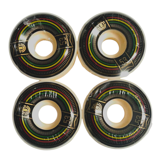 Set Ruedas Negras Skate Conicas 53mm ELEMENT