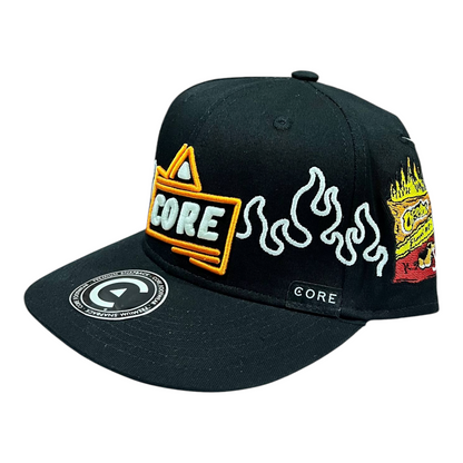 Gorra Negra Flamas CORE