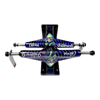 Trucks Azul Esqueleto 8.5" Para Skate CATRINA