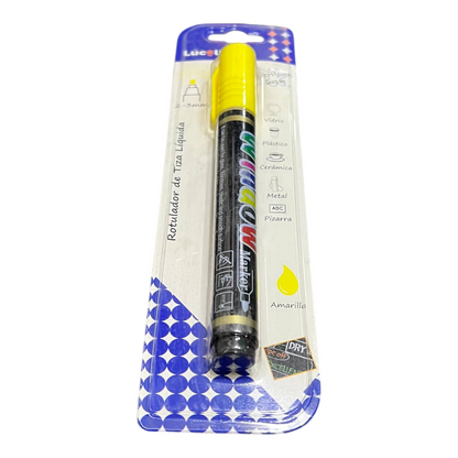 Marcador Amarillo Neon Chorreador LUCELLO