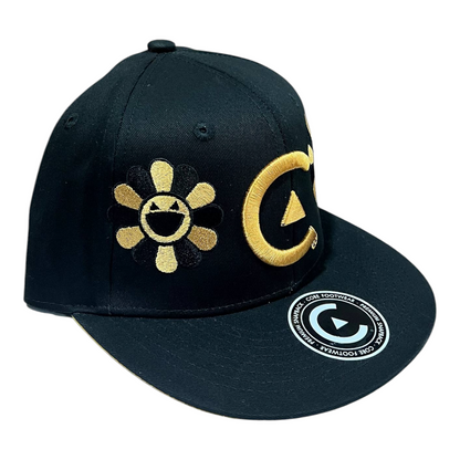 Gorra Negra Flores CORE