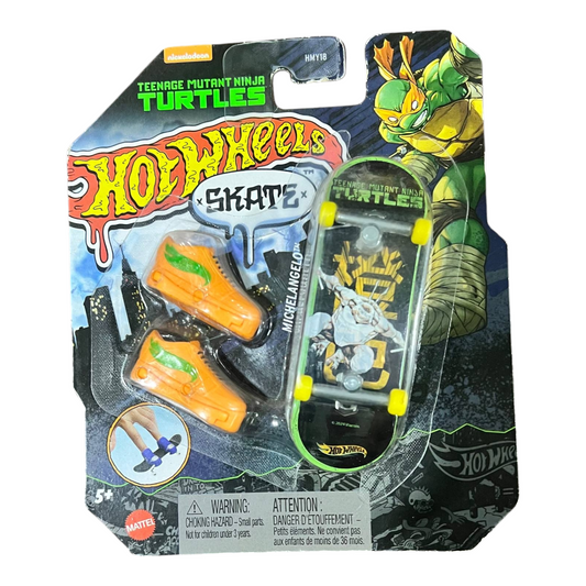 Patineta Para Dedos Con Tenis Tortugas Ninja Finger Board HOT WHEELS