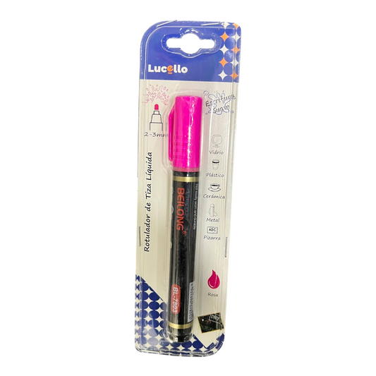 Marcador Rosa Neon Chorreador LUCELLO