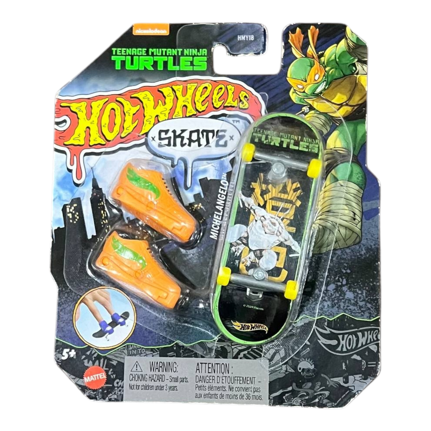 Patineta Para Dedos Con Tenis Tortugas Ninja Finger Board HOT WHEELS