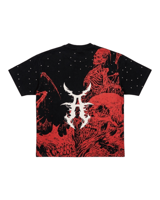 Playera Negra Oversized Acid Rain ANTIFASHION