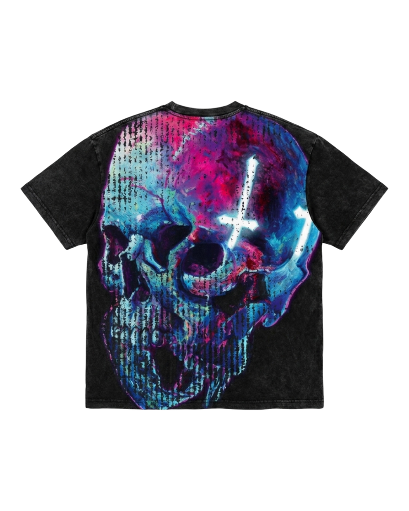 Playera Negra Oversized Glown Darkness ANTIFASHION