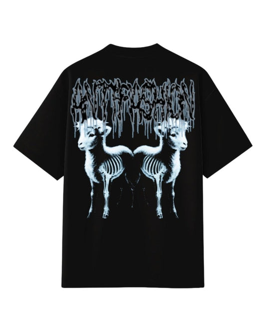 Playera Negra Oversized Glown Darkness ANTIFASHION
